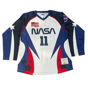 NASA Apollo 11 Headgear Classics Embroidered Hockey Jersey XL Streetwear America